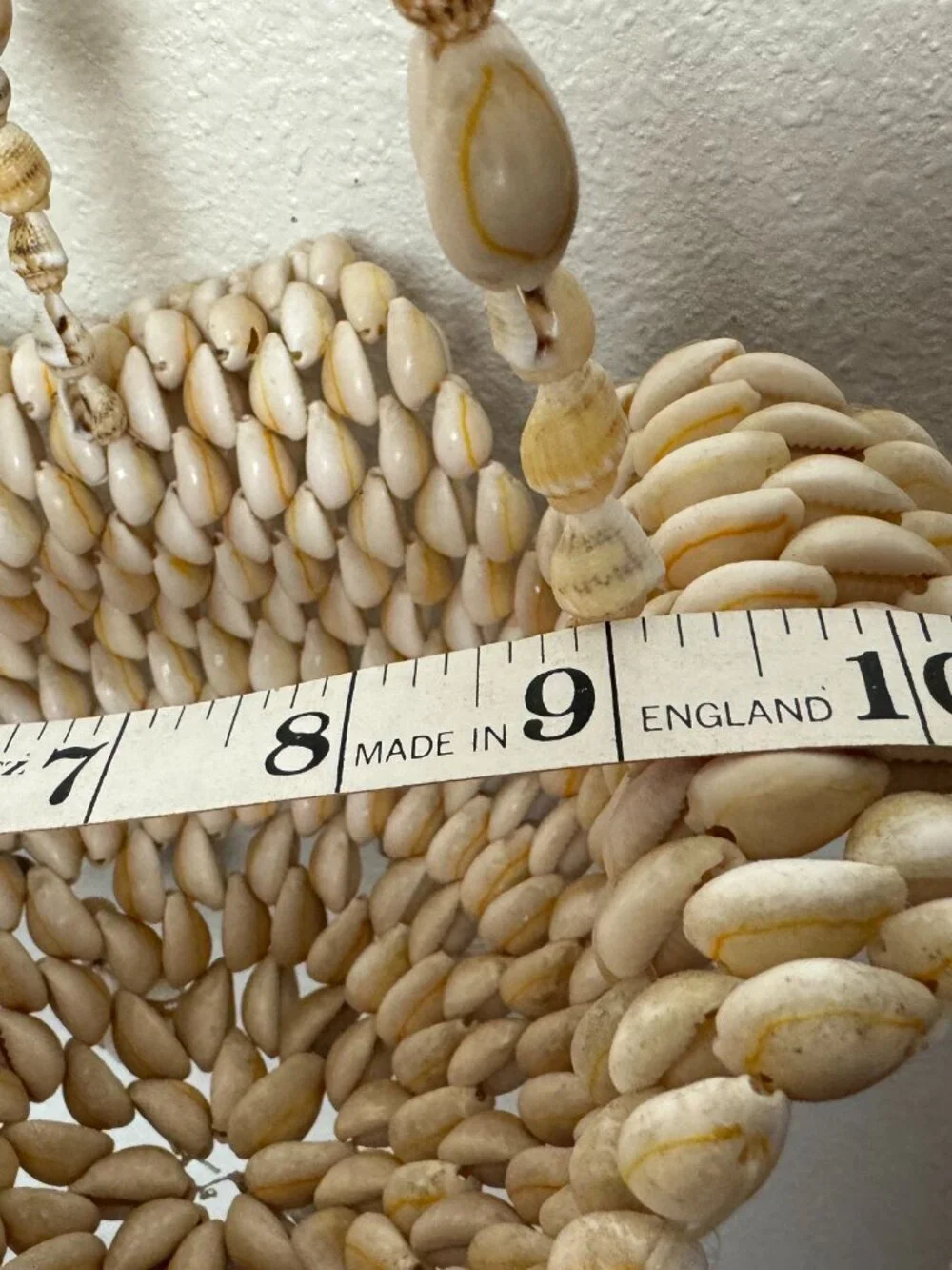 Vintage Seashell Cowrie Hanging Chandelie  2 Tiers 38